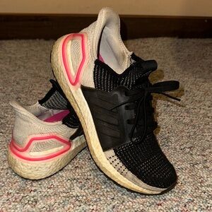 Stylish Black and Pink Adidas Ultra Boosts